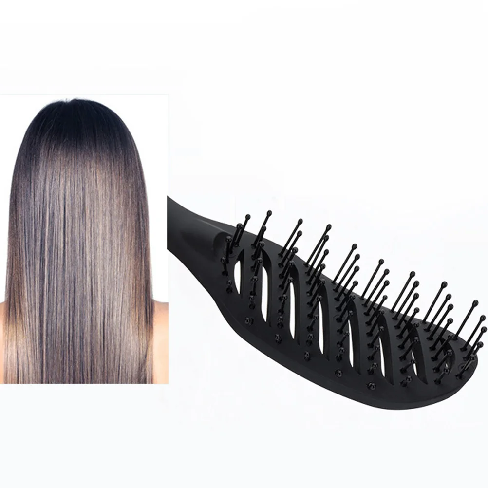 

2pcs Wide Tooth Comb Black White Hairdressing Styling Rib Haircut Plastic Comb Gentle Scalp Massage Detangle Smooth Hair Care