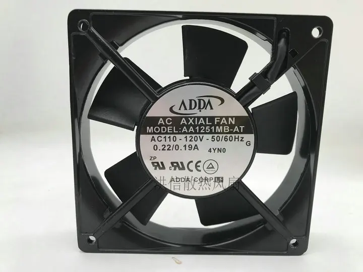 ADDA AA1251MB-AT AC 110/120V 0.22/0.19A 120x120x25mm 2-Wire Server Cooling Fan