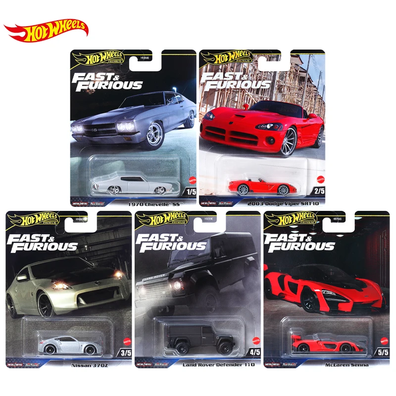 Presale Hot Wheels Premium Fast & Furious Nissan 370Z Land Rover Defender Dodge Viper 1/64 Diecast Model Car Toy HNW46