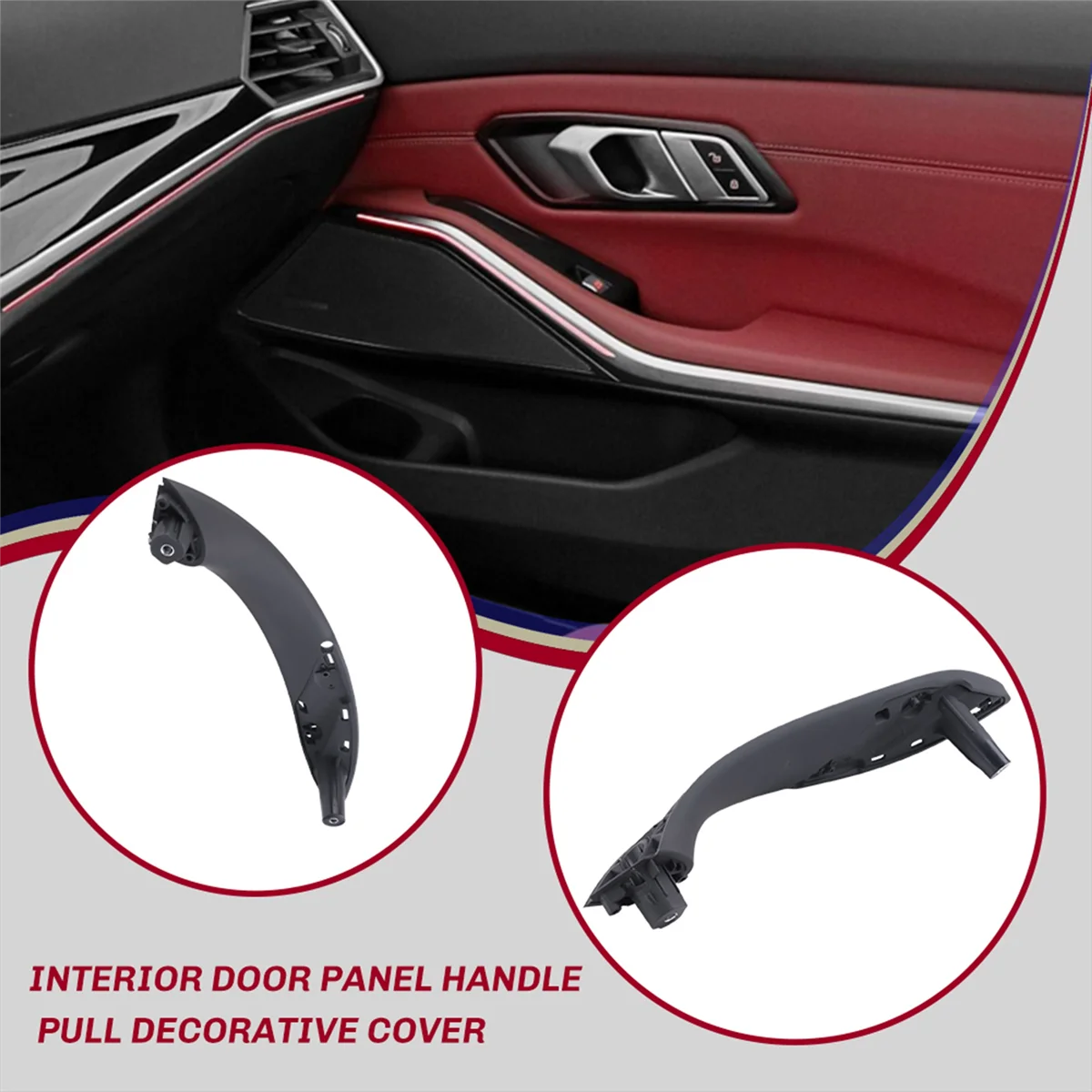 

# Дверной подлокотник 78J, для BMW 3 Series F30 316D 318D F31 320I, внутренняя ручка (черный), черный