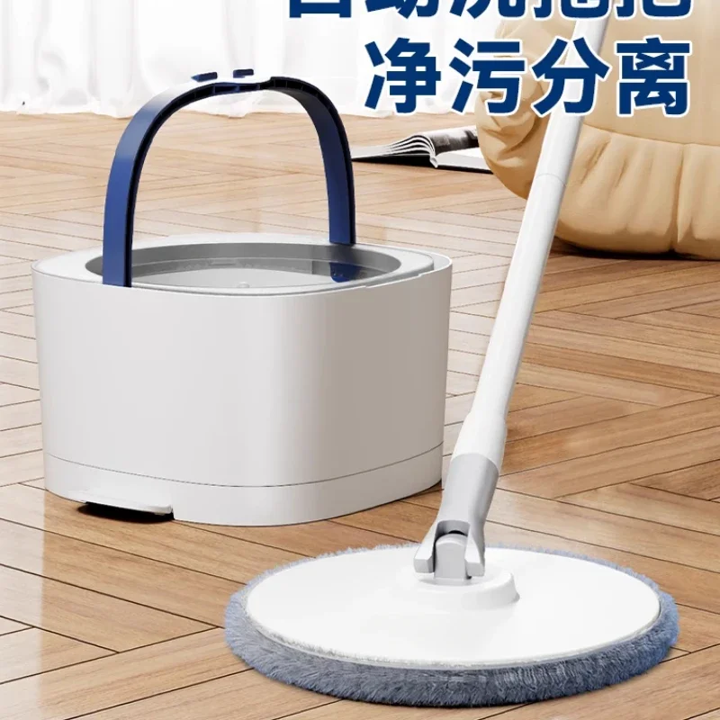 Electric mop can be rotated without hand washing and self-screwing