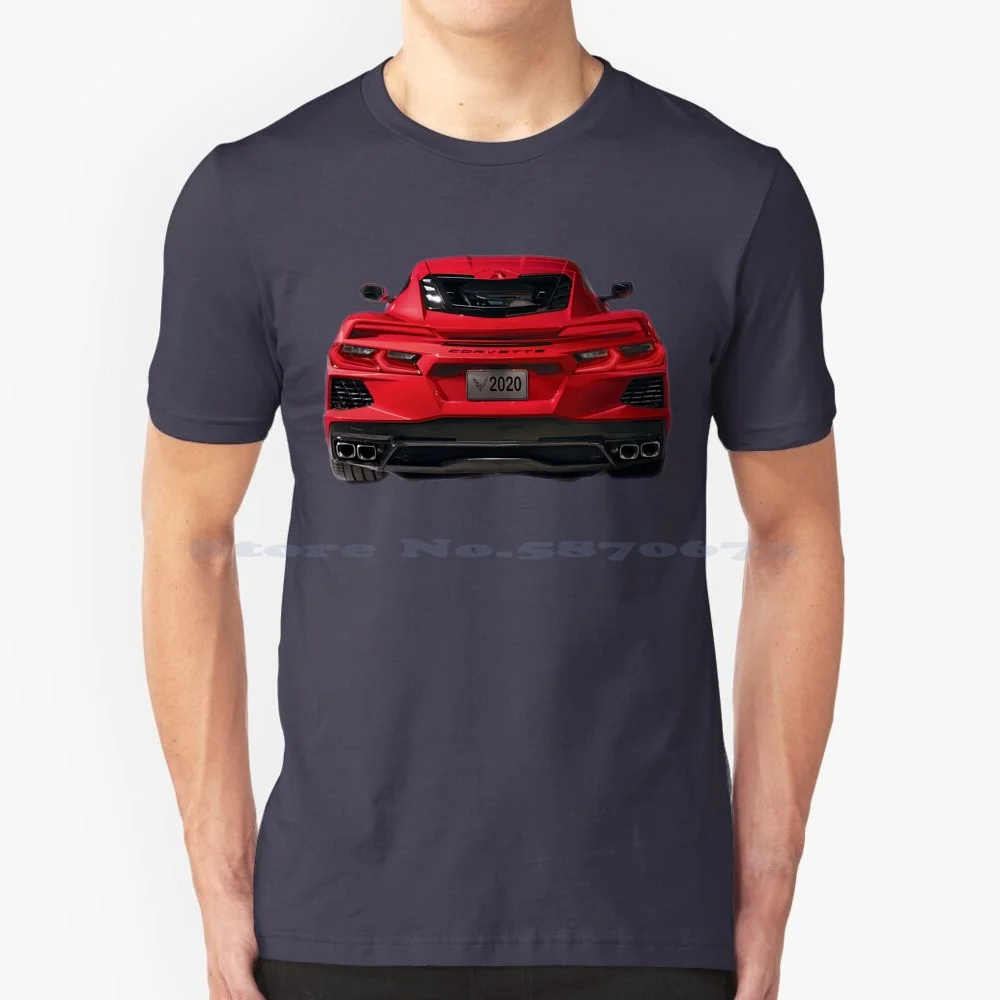 C8 8th Generation Rear 2020 T Shirt 100% Cotton Tee C8 8th Generation Rear 2020 Zr1 Z06 Mid Engine 2020 Stingray C8 2020