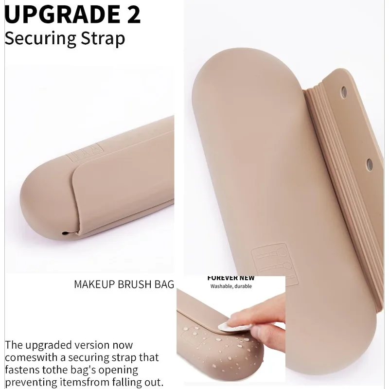 New Silicone Makeup Bag, Portable for Travel, Large Capacity and Easy To Clean Silicone Makeup Bag Silicone Makeup Bag