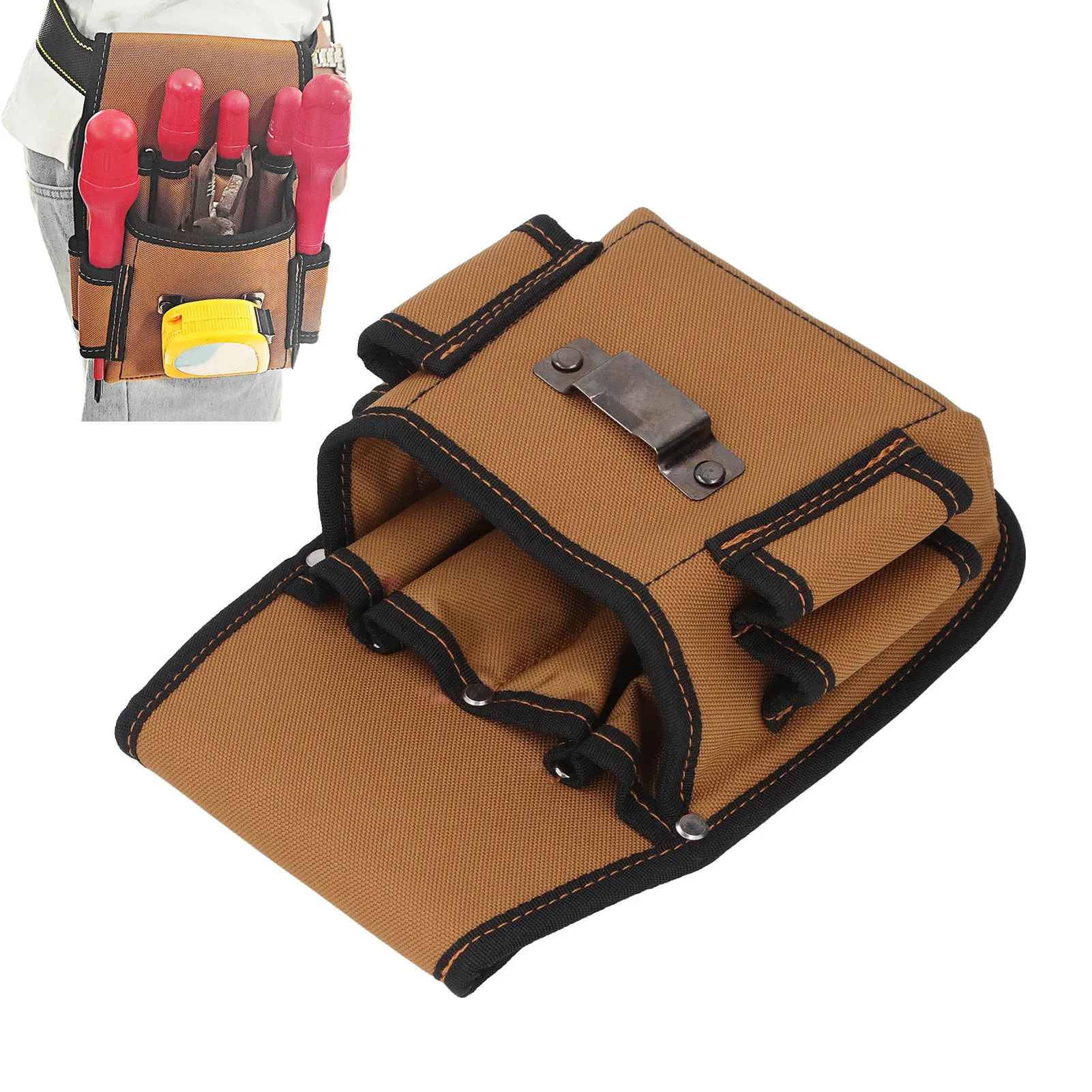 Electrician Tool Pouch Electrician Tool Pouch Bag Carpenters Professional Riveted Reinforcement Organizer Tool Holder T1006