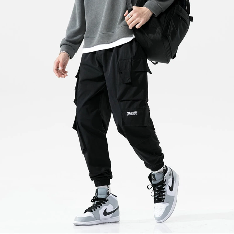 Streetwear Black Mens Harem Joggers Pants Men Cargo Pants 2024 Hip Hop Casual Pockets Sweatpants Male Oversized Fashion Trousers