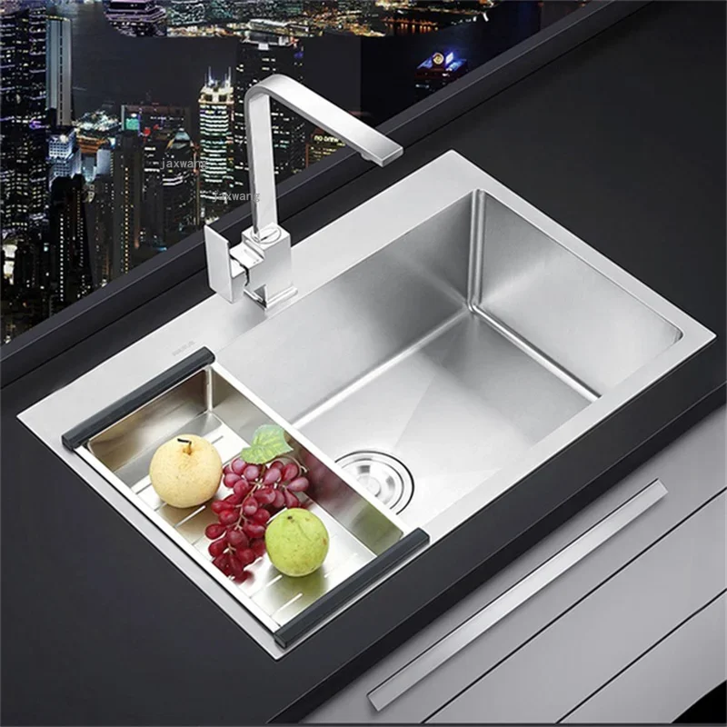 

Bathroom Stainless Steel Kitchen Sinks Apartment Undermount Kitchen Sink Fixture Washing Basin Home Improvement Single Slot