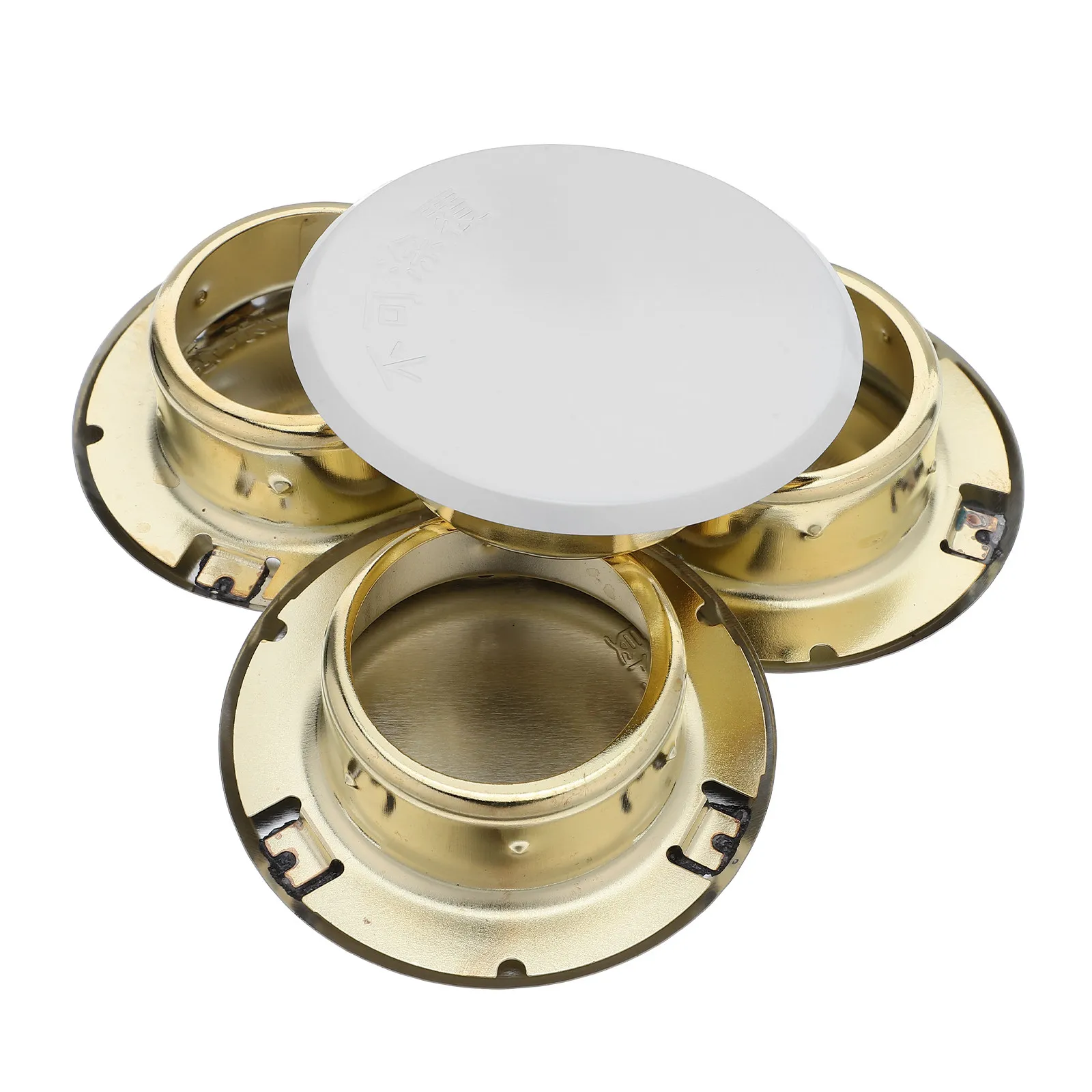 4 Pcs Concealed Sprinkler System Protector Fire Head Cover Plate Ceiling Mount Nozzle