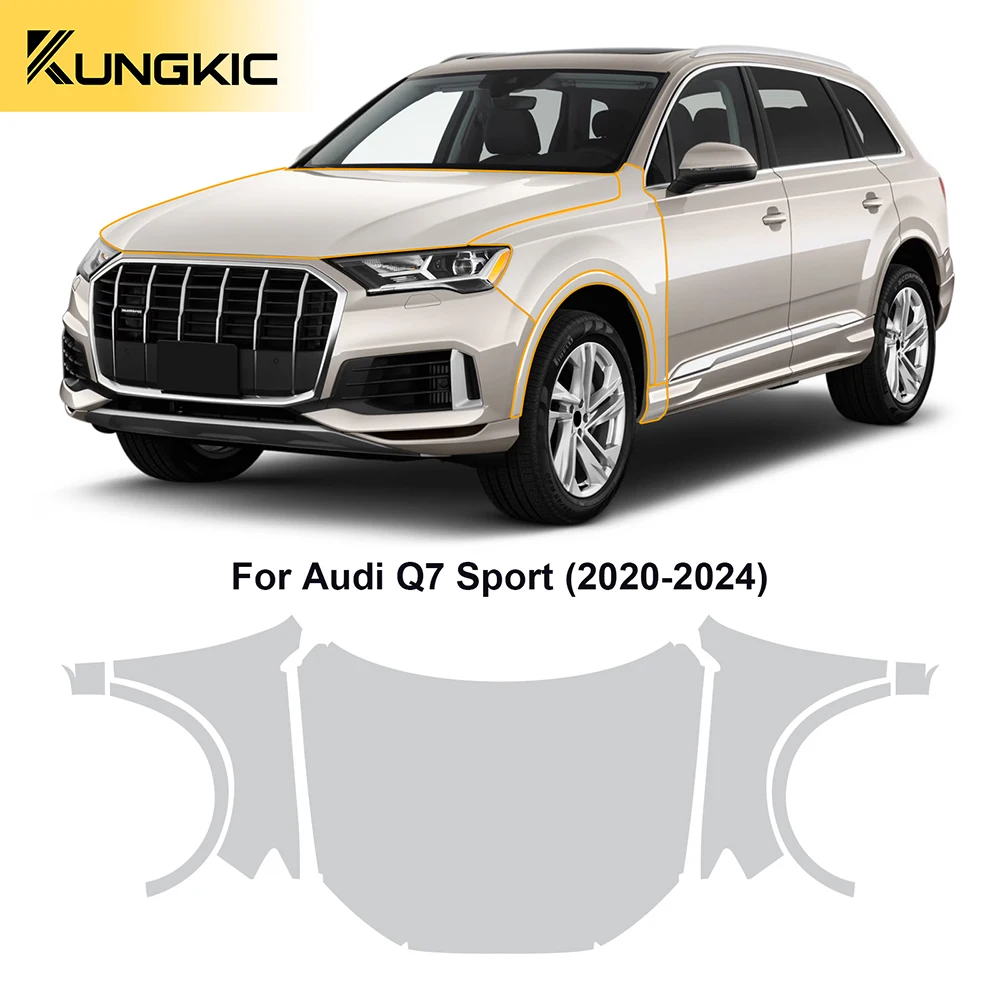 

PPF Car Protection Film TPU Invisible Body Sticker Transparent 8.5mil Anti-Scratch for Audi Q7 Sport 2020 2021 2022 2023 2024