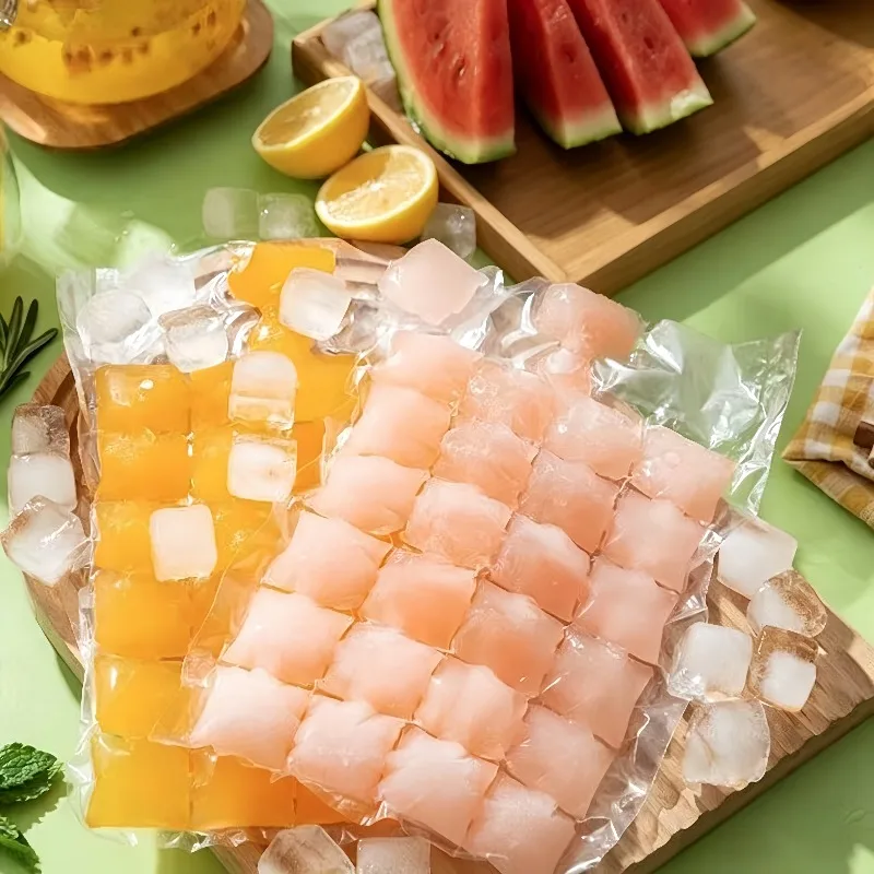 Einweg-Eisbeutel, transparent, selbstverschließend, Eiswürfelform, Sommer-DIY-Trink-Eiswürfelform-Werkzeug