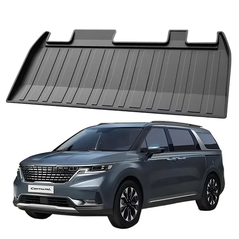 Upgrade TPE Car Rear Trunk Mats Storage Pads Cargo Tray Dustproof Waterproof Protecion Cushion For Kia CARNIVAL 2021-2024