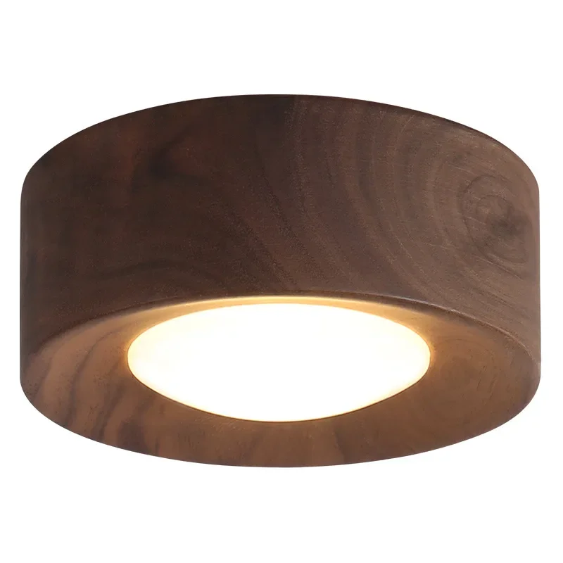 

Downlight embedded living room ceiling solid wood spotlight new Chinese retro corridor