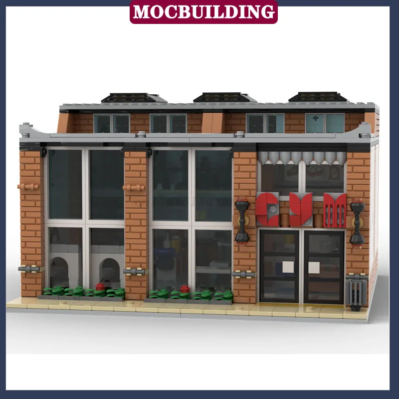 City Street View Gym modello sportivo Building Blocks Set House Bricks MOC collezione fai da te giocattoli regalo