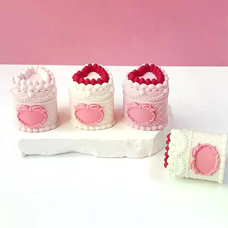 5g Cute Cake Shape Lip Gloss Jar Lip Glaze Empty Container Cosmetic Package Material DIY Cosmetics Reusable Sample Bottles