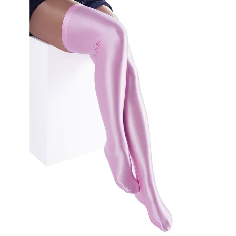 YAULAANG Glänzende japanische Sexy Strümpfe, Oberschenkelhoch über dem Knie, hohe Socken für Frauen, extra lange, oberschenkelhohe Strümpfe