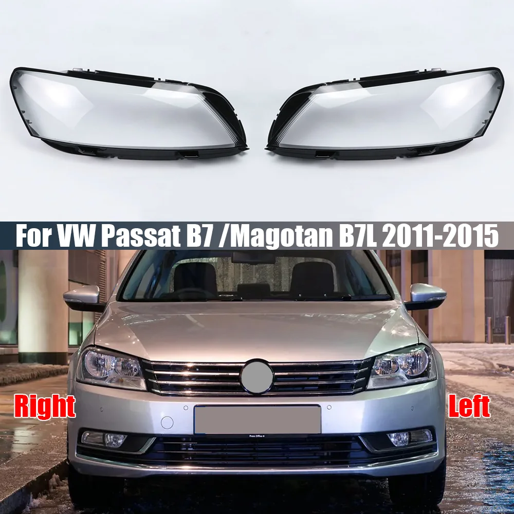 

For Volkswagen Passat B7 /Magotan B7L 2012 2013 2014 2015 Headlamp Transparent Cover Lampshade Headlight Shell Lens Plexiglass