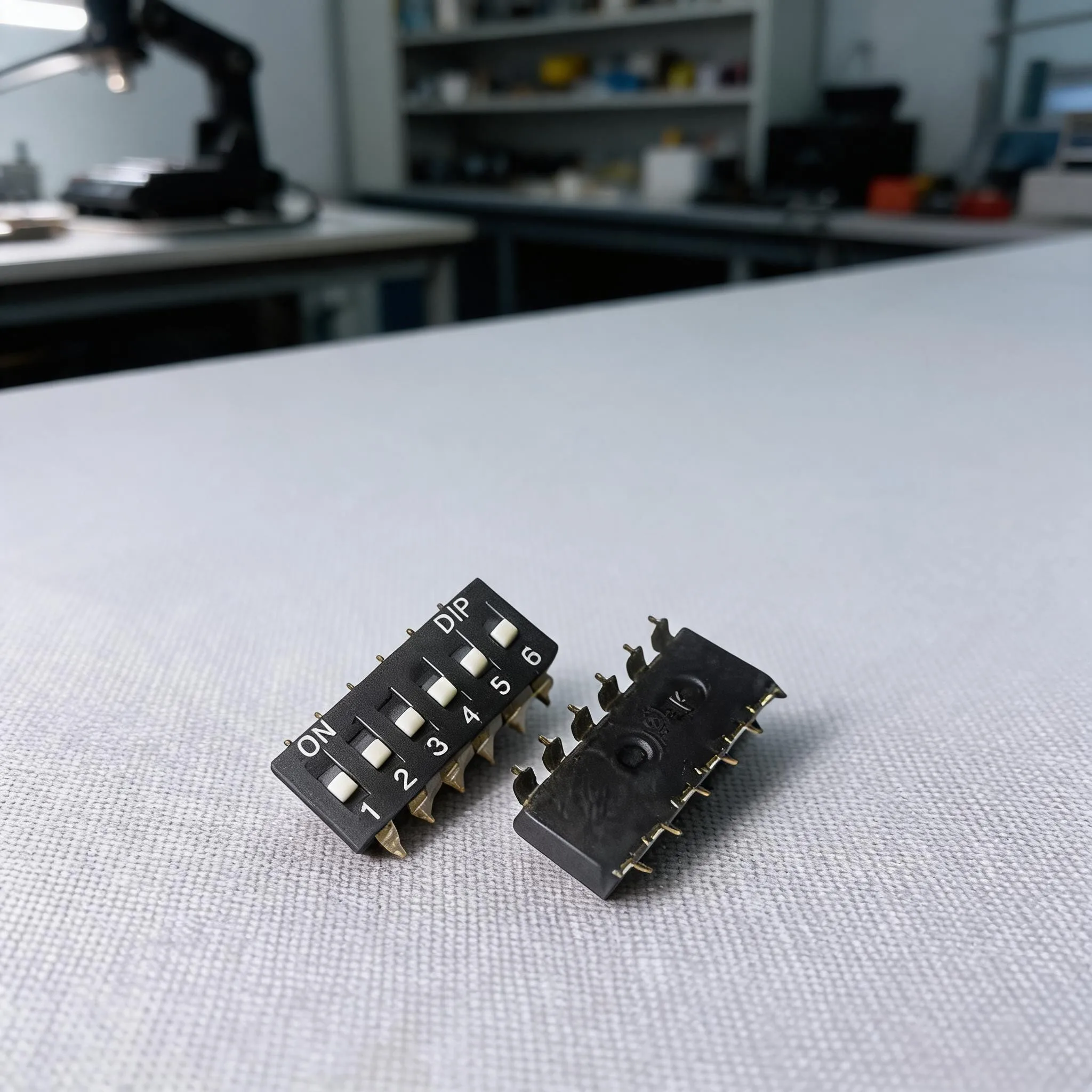 DM-06 6 Way DIP Switch For SMD Version 10pcs 2.54mm Center Distance Gold Plated Pins for Circuit Configuration