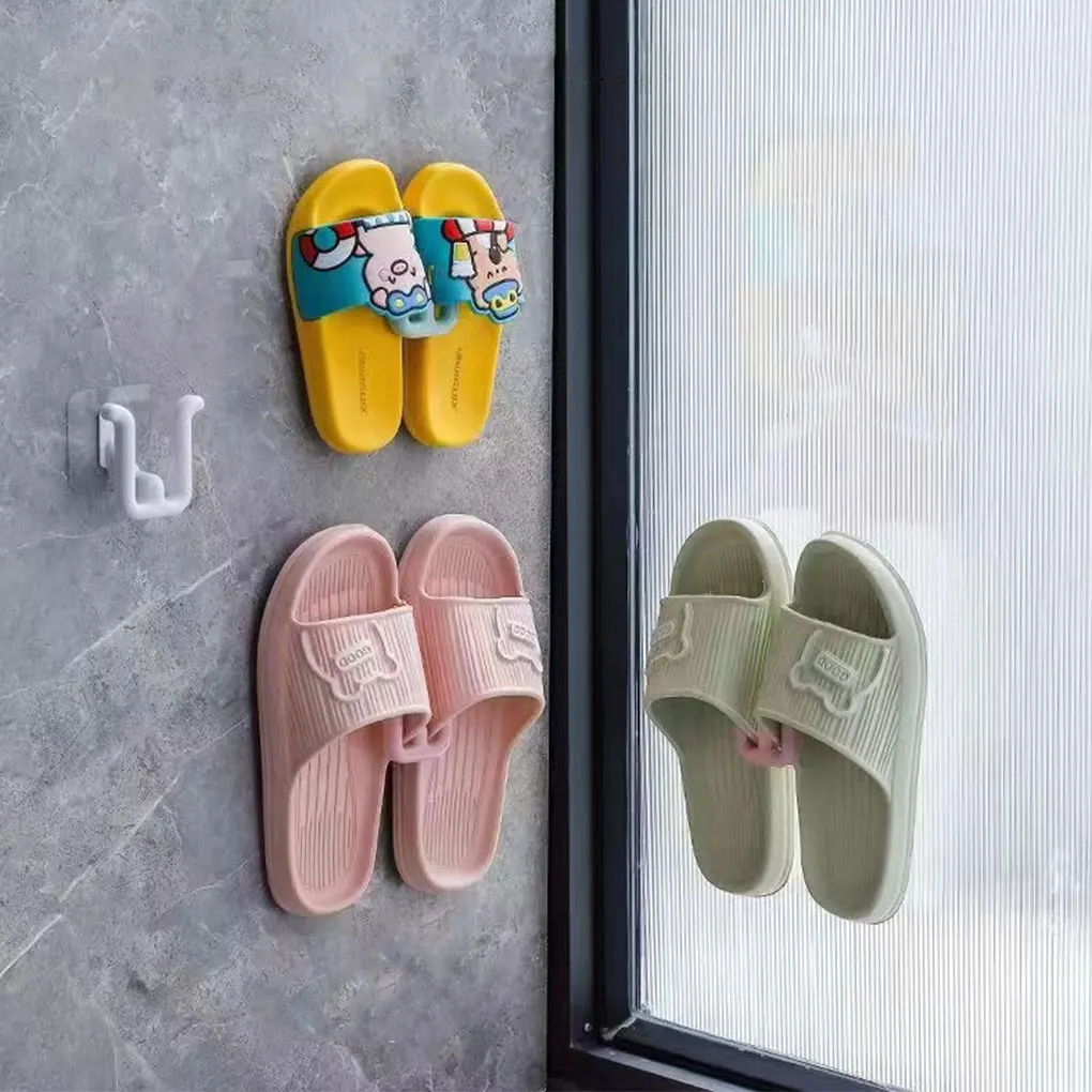 Convenient Punch-free Slipper Rack Well-Designed ABS Strong Load-bearing Capacity Made With ABS pink