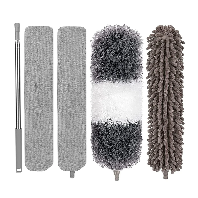 

Microfiber Duster Set,Cobweb Duster Cleaning Kit Bendable & Washable For Cleaning Ceiling Fan, Space, Furniture & Cars