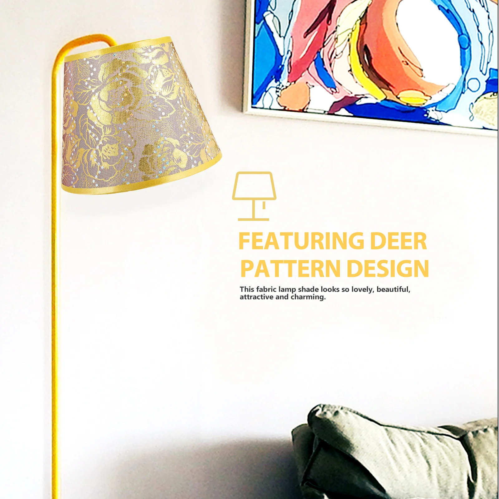 

Flower Lamp Shade Drum Table Light Cover For Living Room Bedroom Pendant Floor Lamp Decorative Lighting Fixture Accessory