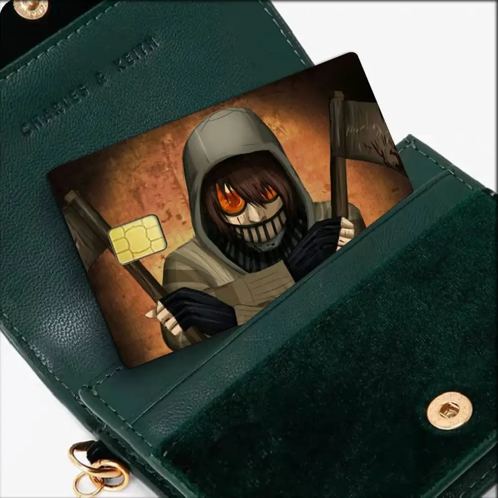 C-Creepypasta Ticci Toby  Waterproof Film Skin Cover Credit Card Stickers Debit Front Bank Bus Pass
