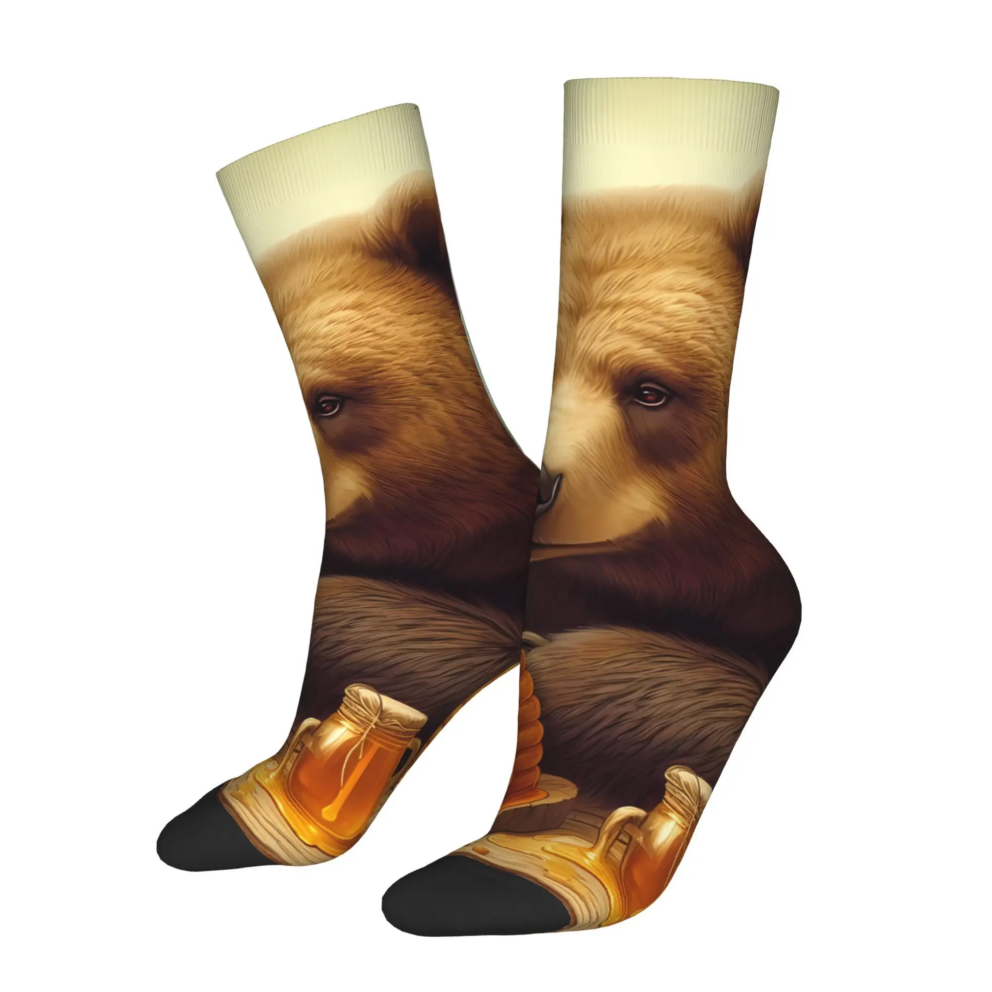 

Носки с милым медведем и животным, мужской полиэстер с принтом