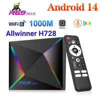 R69 PLUS Android 14 Smart TV Box 4G 32G 64G Allwinner H728 Octa-core 4K 8K HD 1000M LAN Wifi6 Media Player Set Top Box TVBOX