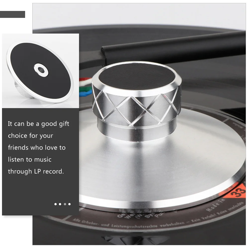 Professional Record Stabilizer Aluminum Magnesium Alloy Vinyl Record Weight Clamp Turntable Vibration Reducer Audio Disc