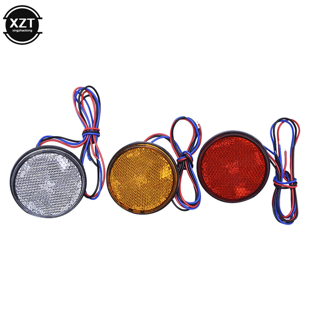 Motorcycle Electric Vehicles 24 LED Reflector Tail Light Warning Lights 12V Reflective Sheet Truck LED Edge Light