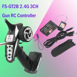 Flysky FS-GT2B 2.4G 3CH Radio Transmitter with GR3E receiver / TX battery / USB cable for RC Toys Parts