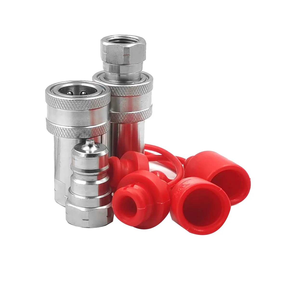 

3/8Inch NPT Thread ISO7241-1A Hydraulic Quick Disconnect Coupler Set with Dust Cap