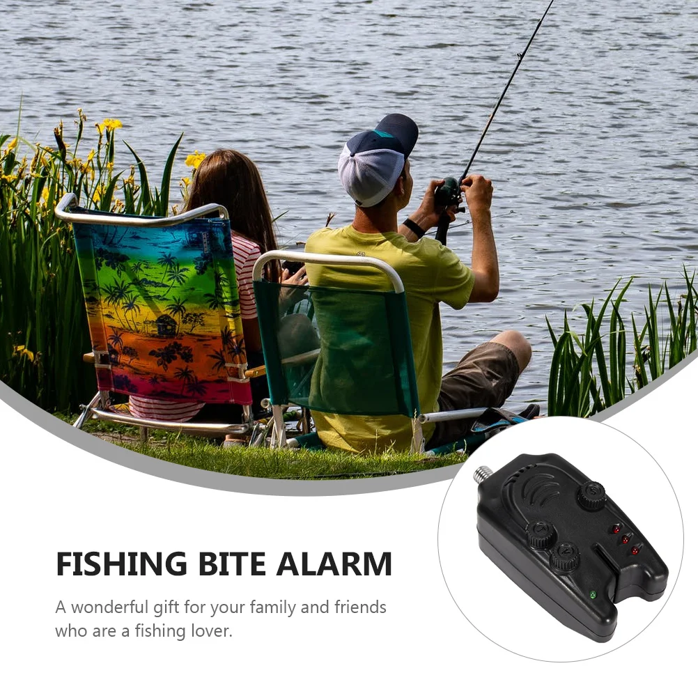 

1pc Bite Alarm Illuminated Bell Signal Reminder Tool Lightweight Portable Adjustable Electronic Fish Bite Indicator Accessory