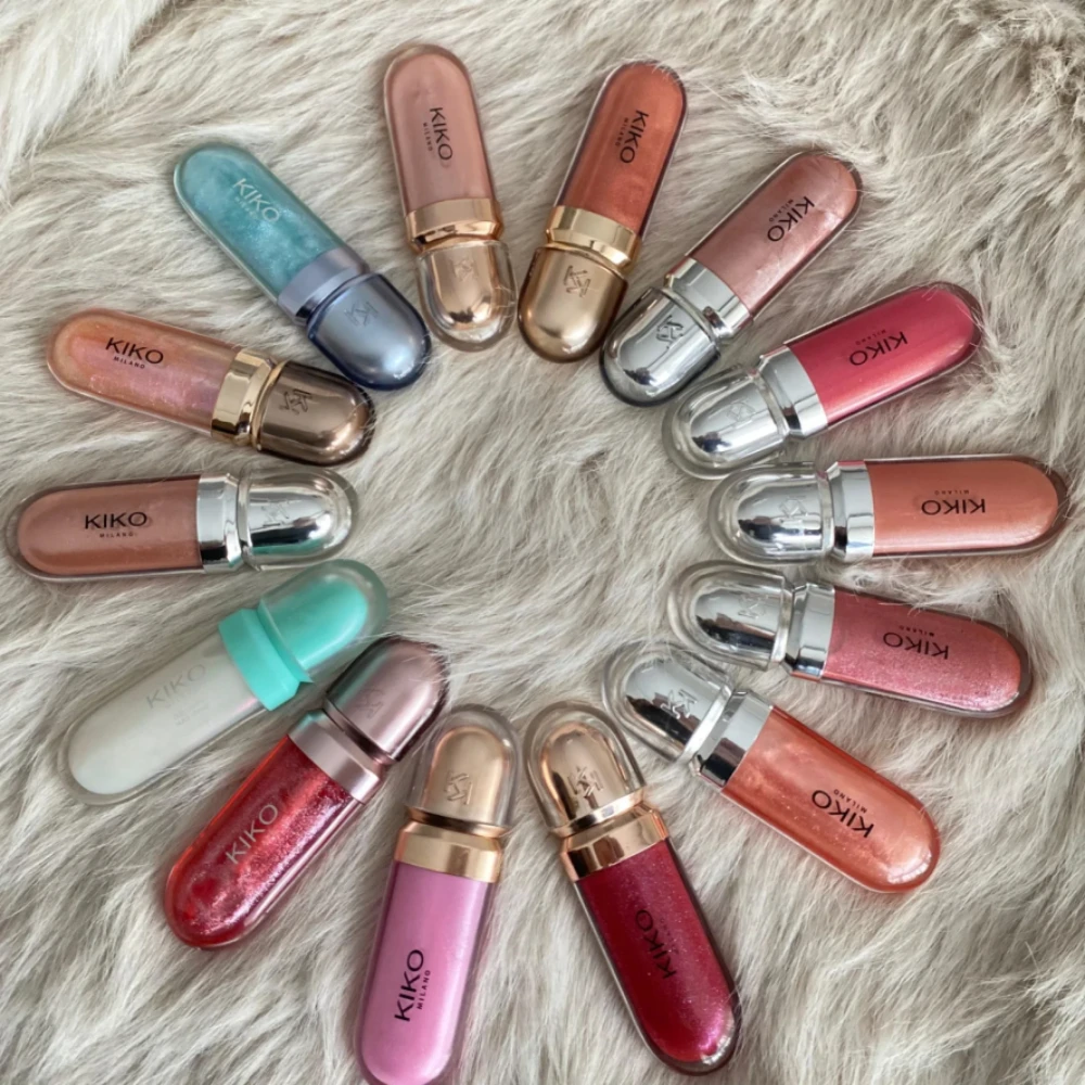 KIKO MILANO 3D Hydra Lipgloss Shimmer Moisturizing 20 Chestnut 27 Pearly Lavender High Shine Plumping Glass Lips Everyday Makeup