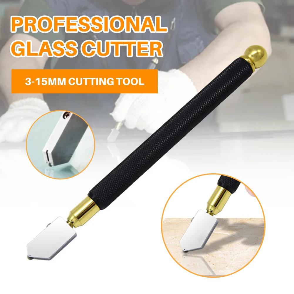3-15mm Glass Cutter Anti-Slip Metal Handle Ceramic Tile Mirror Cutting Tool Handmade Supplies Construction Accessory For Home