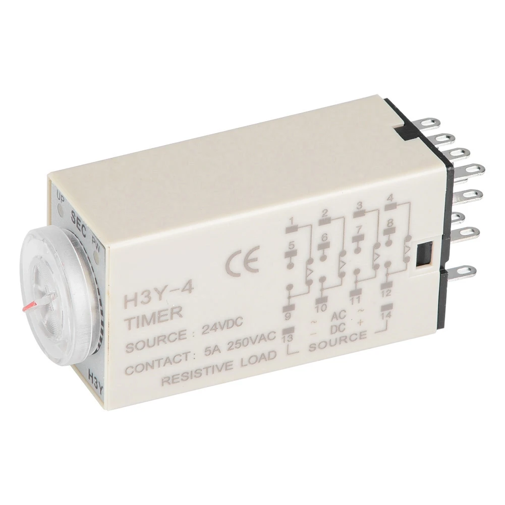 H3Y-4 Time Relay Pointer Control Delay Timer Control Switch 14-Pin 24VDC (30S)