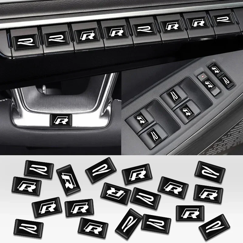 

10pc 3D Epoxy Car Exterior/Interior Decoration Small Sticker For Volkswagen Tiguan Bora POLO PASSAT CC Touran GOLF Jetta Arteon