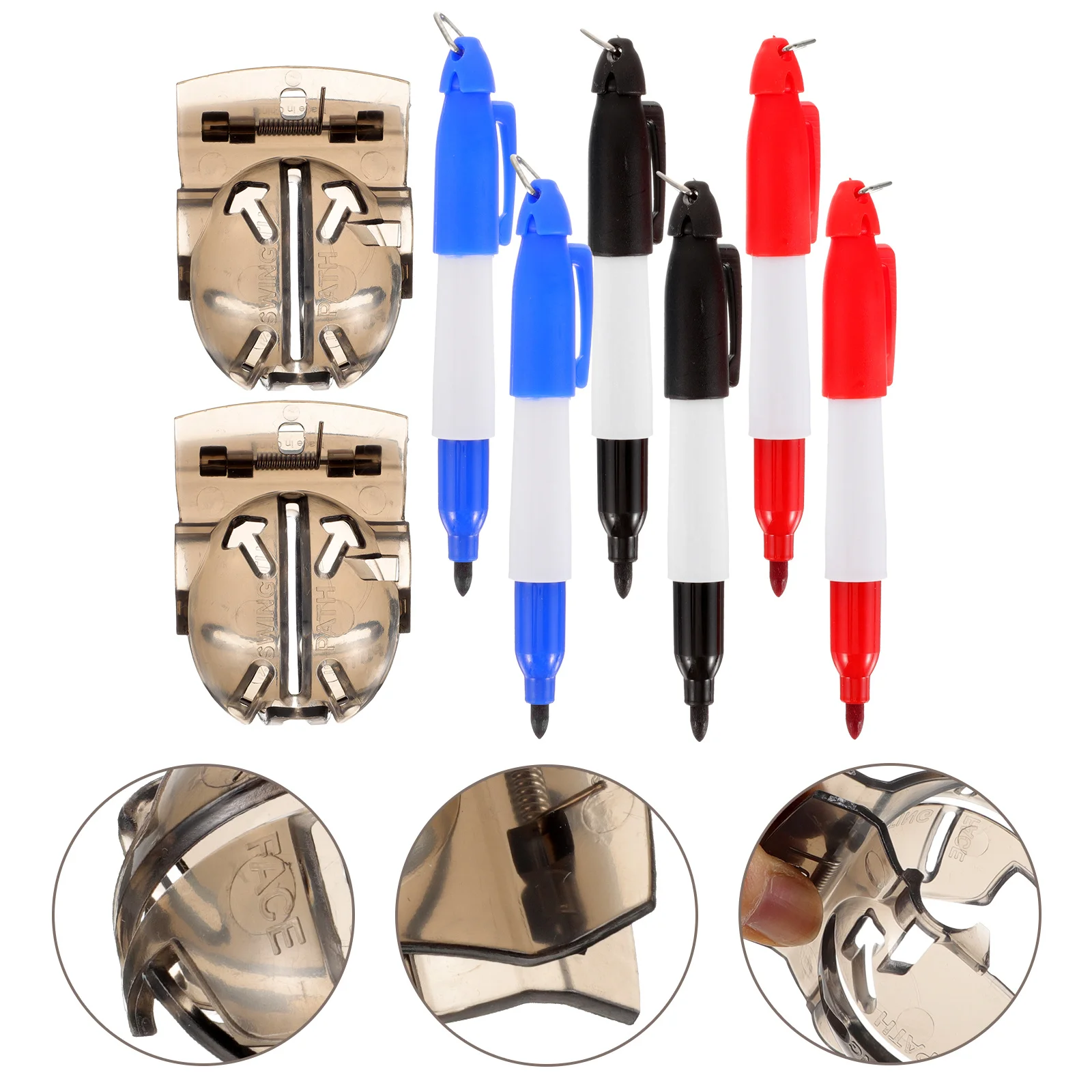 1Set Golfing Ball Alignment Tool Reusable Stencil for Precise Alignment and Performance Balls Liner