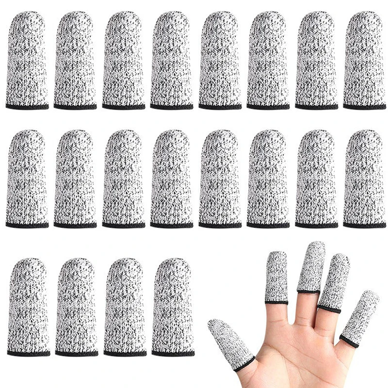 10pcs Anti Cut Finger Covers for Gardening Carpentry Durable Nylon Glove for Finger Protection from Scratches