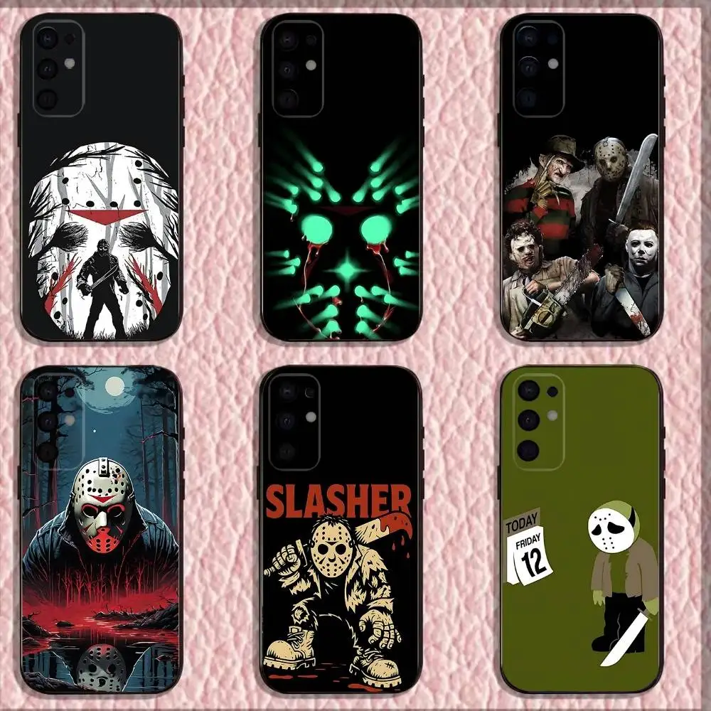 

Film Horror J-Jason Voorhees Phone Case For Samsung S 25,24,23,22,30,21,10,9,Ultra,Plus,Lite,FE,4,5G Black Soft Case
