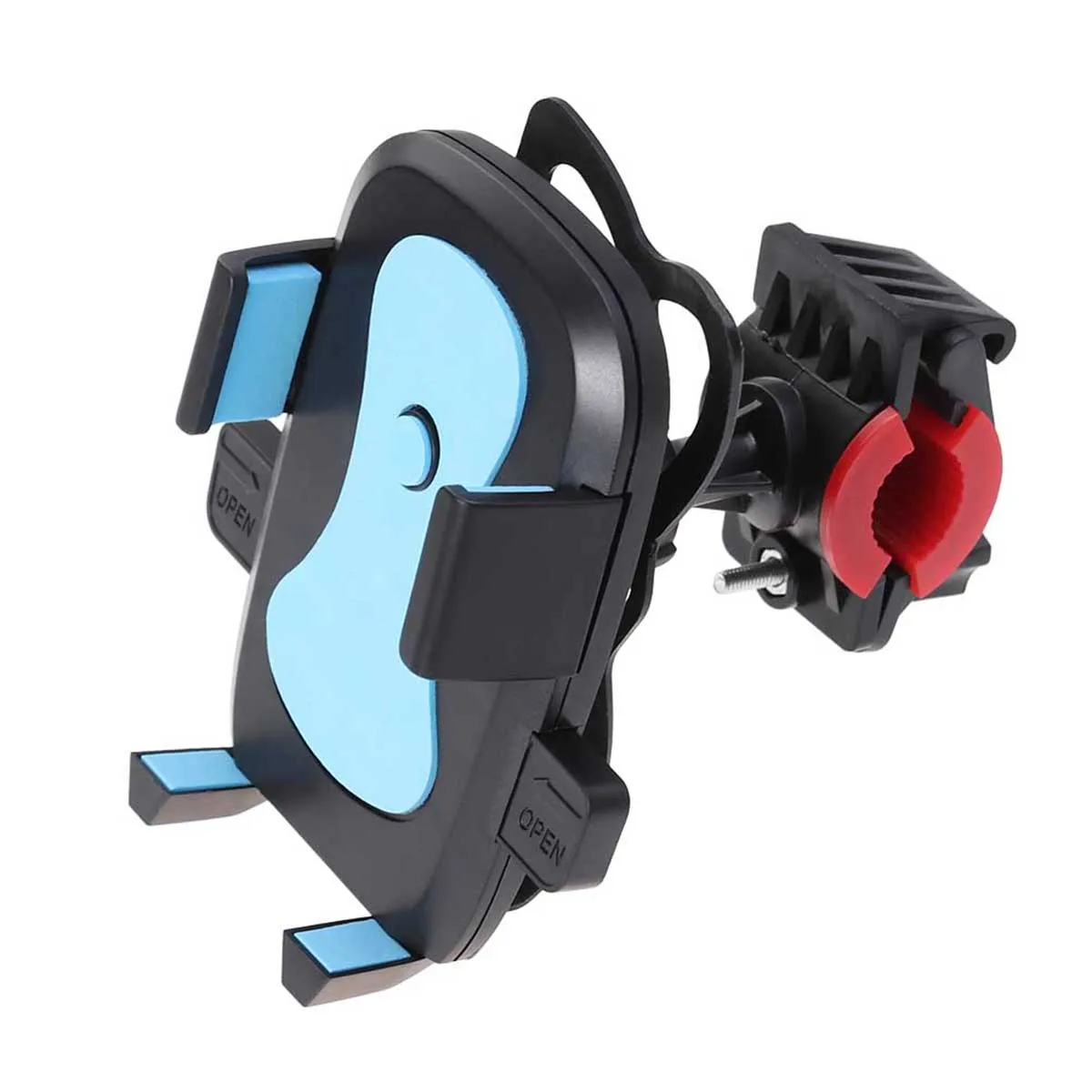 

Phone Holder Universal Motorcycle Mobile Cell Phone Holder Bike Handlebar Stand Mount Bracket with (Blue)