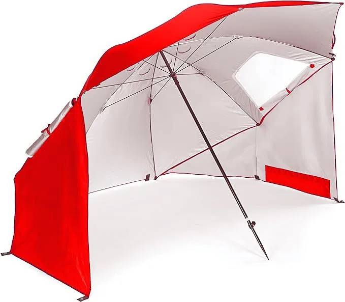 Parasol de protection solaire et de pluie SPF 50+, adapté au camping, à la plage et aux activités sp
