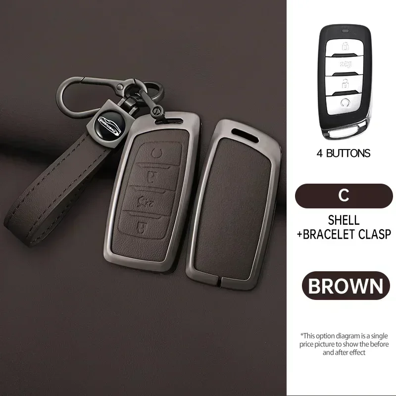 

Key FOB Holder cover case for Changan Hunter F70 CS35 CS75 PLUS CS85 COUPE CS95 Remote 4 Buttons Protector skin accessories