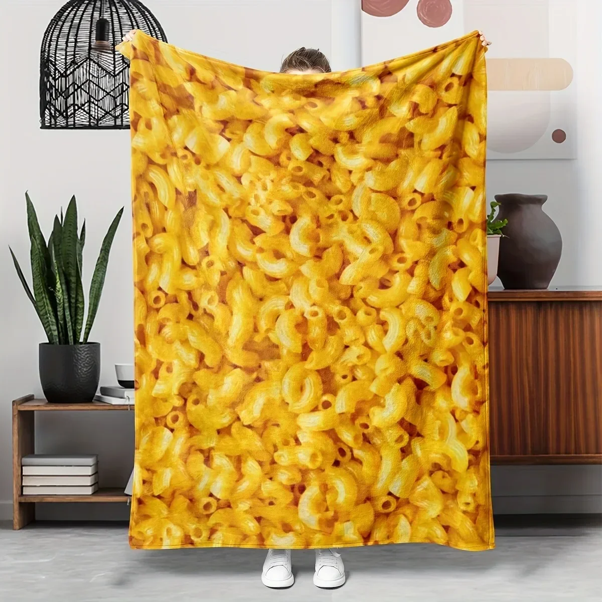

Cozy Cartoon Macaron Cheese Flannel Throw Blanket Soft Comfortable Nap Blanket SkinFriendly Sleep Companion for Home