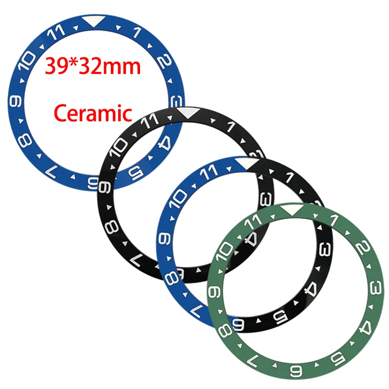 

39*32mm Ceramic Bezel Insert Watch Parts Fit For Seiko Turtle Abalone Watch Case NH35 NH36 Case Men Watch Bezel Insert Ring