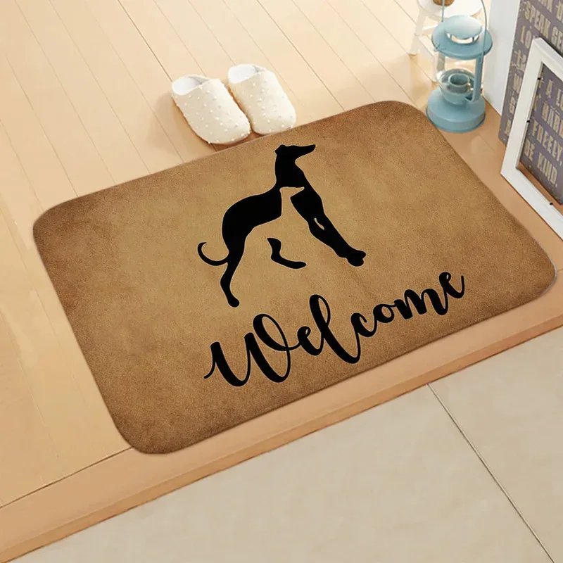 

HBM03VIKAMA Retro Pet Pattern Loop-Pile Rug - Durable Doormat for Entryway & Kitchen, Non-Slip Stain-Resistant Floor Mat, Ho5Nb@