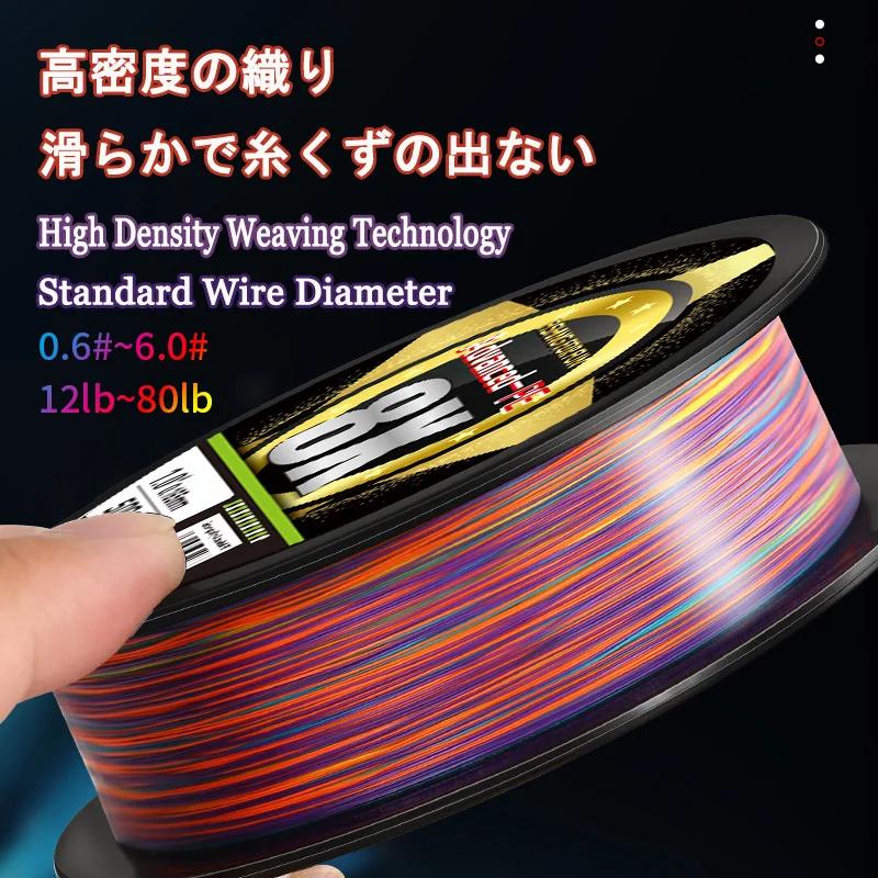 Imagem -06 - Vertentes Trançado Linha de Pesca Japão Multifilament pe 1000m 500m 300m Super Forte Multicolor Fishing Wire For Carp Pesca Linha Multifilamento Linha de Pipa Pescaria Linha de Pipas Chilenas Linha Alta Qualidade 8