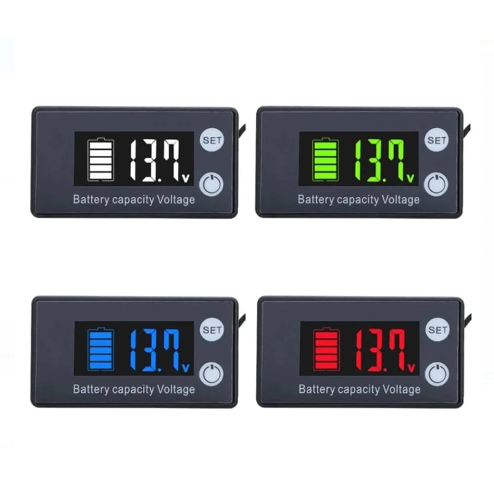 DC 7-70V Battery Capacity Tester Level Indicator Voltage Meter Li-ion Lea d-acid LiFePO4 Digital Voltmeter For Car Motorcycle