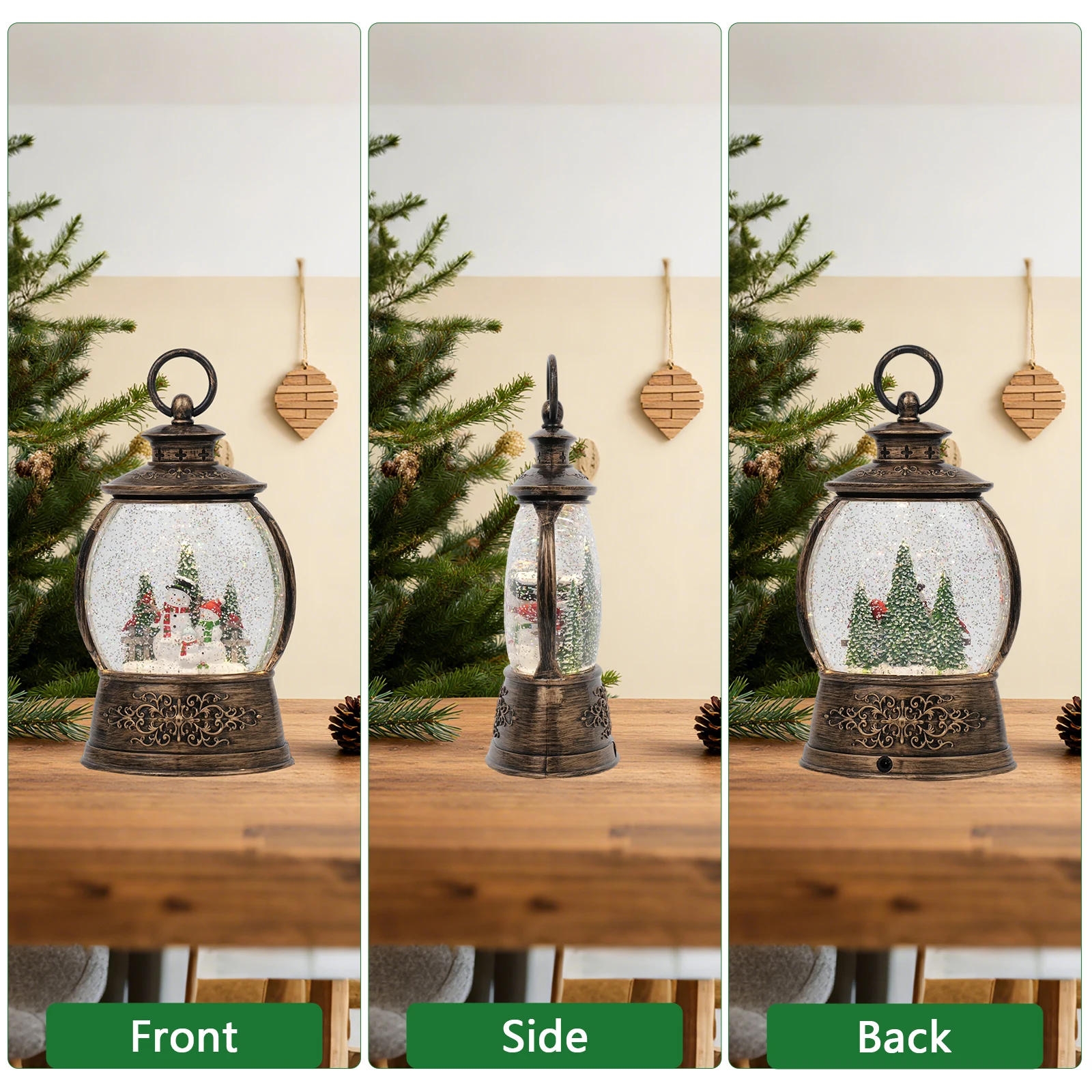 

Christmas Music Snow Globe Light USB Powered with Dancing Snowflakes Perfect Gift