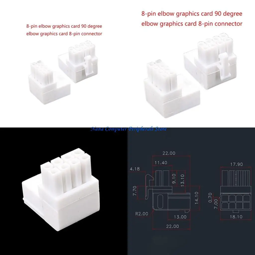 

F68C 8-контактные разъемы под углом 90 градусов Плата адаптеров питания для настольной видеокарты