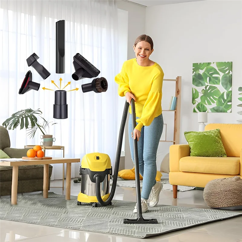 A21F-مجموعة فوهة المكنسة الكهربائية 32-35 مم، فرشاة مرفقة مكنسة كهربائية عالمية مع فرشاة أثاث فوهة شق