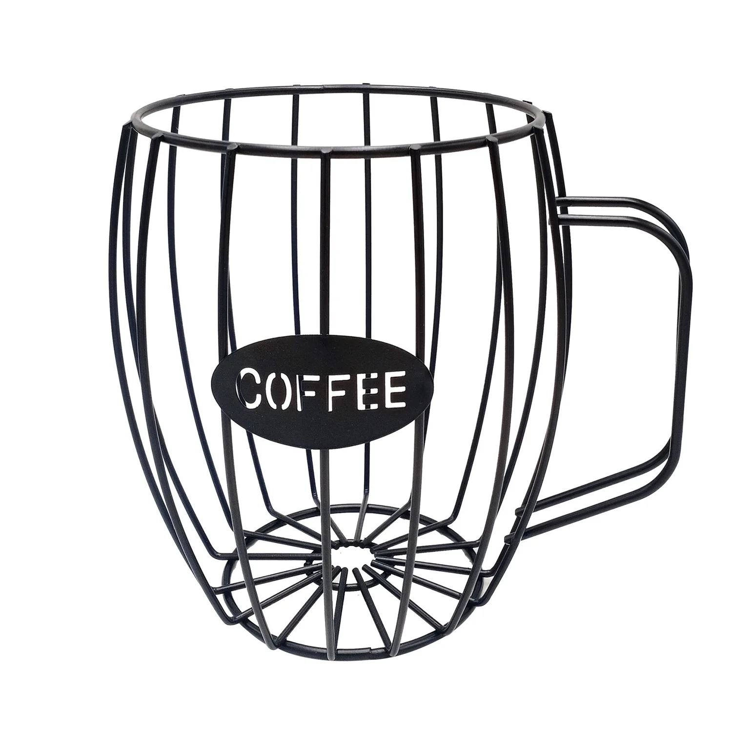 Eas-cesta de armazenamento de cápsulas de café oca criativa copo de café em forma de organizador de cápsulas de café titular para casa hotel ornamento